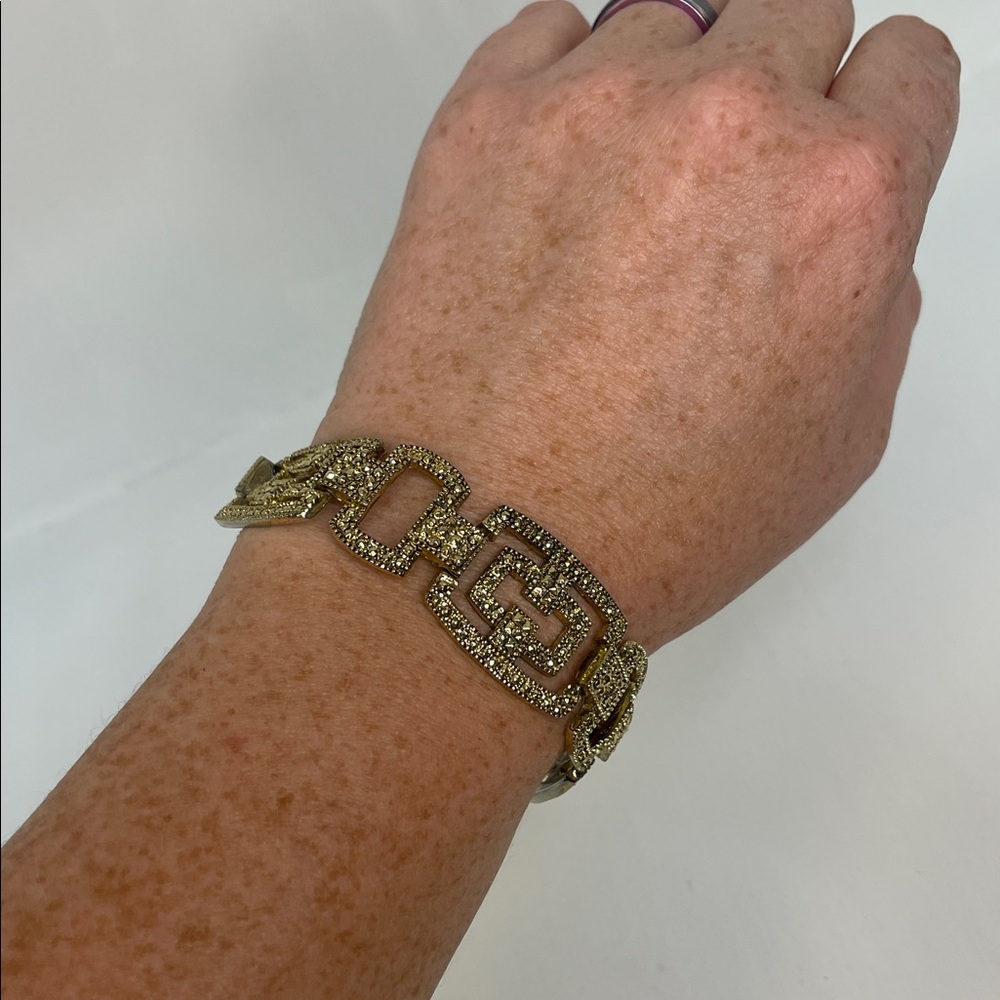 Art Deco Style Gold Tone Bracelet